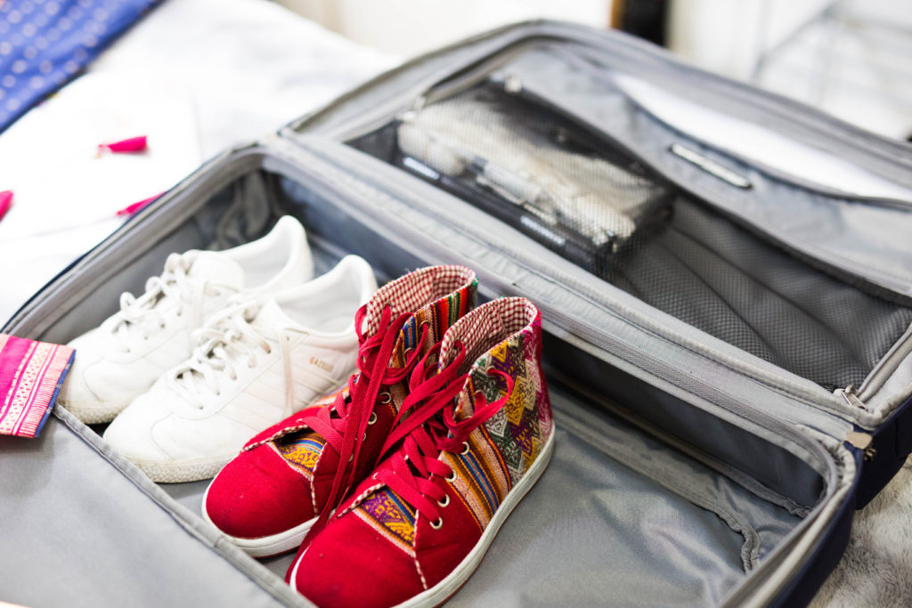 packing shoes into travelpro luggage