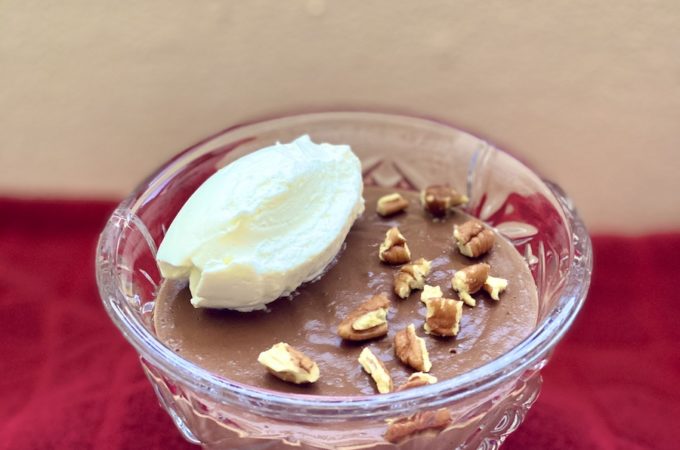 Chocolate Ginger Pudding with Pecans
