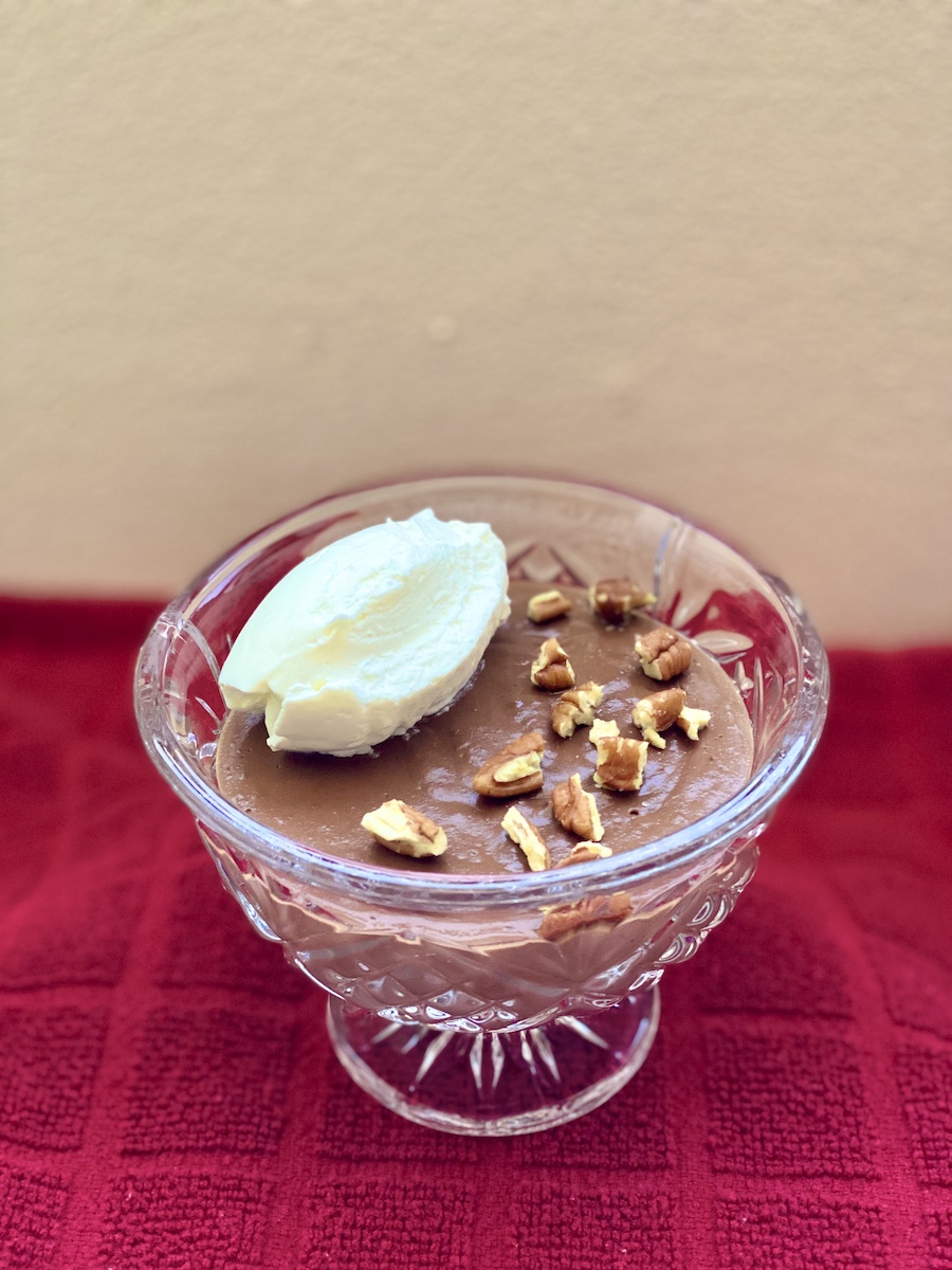 Chocolate Ginger Pudding with Pecans